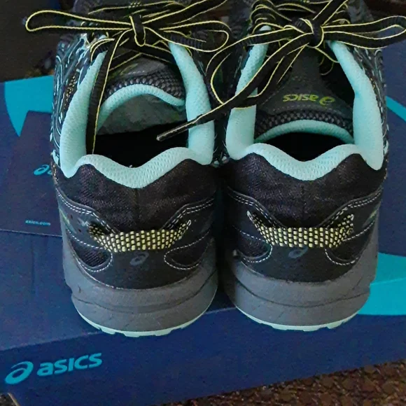 Asics Gel-Venture 6 Women's Trail Running Shoes Black, Carbon, Neon Lime Sz 7½ - Picture 2 of 7
